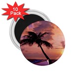 Sunset At The Beach 2.25  Button Magnet (10 pack)