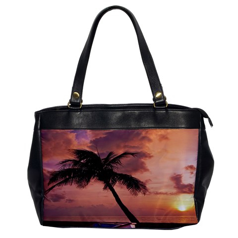 Sunset At The Beach Oversize Office Handbag (One Side) from UrbanLoad.com Front
