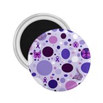 Purple Awareness Dots 2.25  Button Magnet