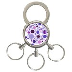 Purple Awareness Dots 3-Ring Key Chain