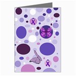 Purple Awareness Dots Greeting Card (8 Pack)