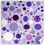 Purple Awareness Dots Canvas 12  x 12  (Unframed)