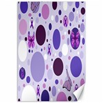 Purple Awareness Dots Canvas 12  x 18  (Unframed)