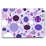Purple Awareness Dots Large Door Mat