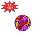 Colored Easter Eggs 1  Mini Button Magnet (10 pack)