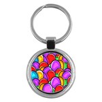 Colored Easter Eggs Key Chain (Round)