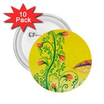 Whimsical Tulips 2.25  Button (10 pack)