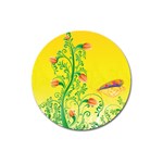 Whimsical Tulips Magnet 3  (Round)
