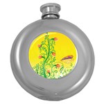 Whimsical Tulips Hip Flask (Round)