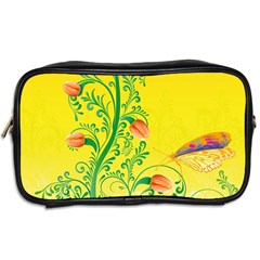 Whimsical Tulips Travel Toiletry Bag (Two Sides) from UrbanLoad.com Back