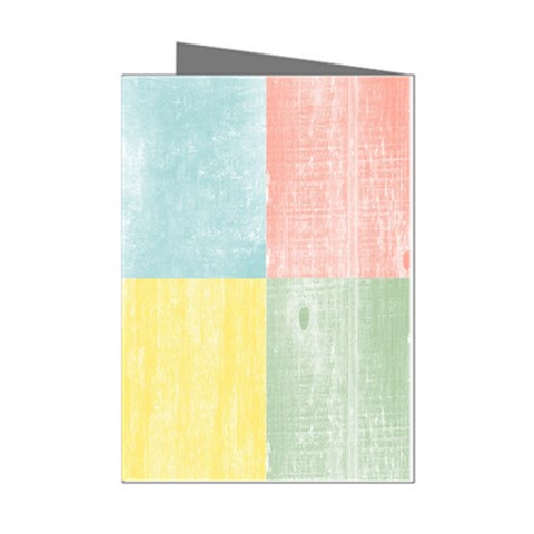 Pastel Textured Squares Mini Greeting Card (8 Pack) from UrbanLoad.com Left