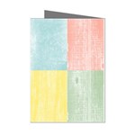 Pastel Textured Squares Mini Greeting Card (8 Pack)