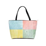 Pastel Textured Squares Large Shoulder Bag
