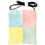 Pastel Textured Squares Shoulder Sling Bag