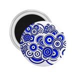 Trippy Blue Swirls 2.25  Button Magnet