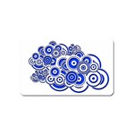 Trippy Blue Swirls Magnet (Name Card)