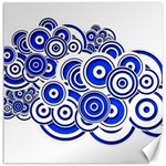 Trippy Blue Swirls Canvas 16  x 16  (Unframed)