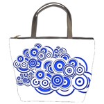 Trippy Blue Swirls Bucket Handbag