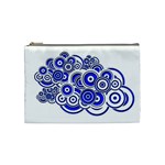 Trippy Blue Swirls Cosmetic Bag (Medium)