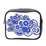 Trippy Blue Swirls Mini Travel Toiletry Bag (Two Sides)