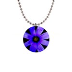 Purple Bloom Button Necklace