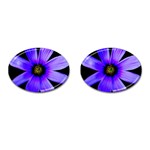 Purple Bloom Cufflinks (Oval)