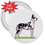 Great Dane 3  Button (100 pack)