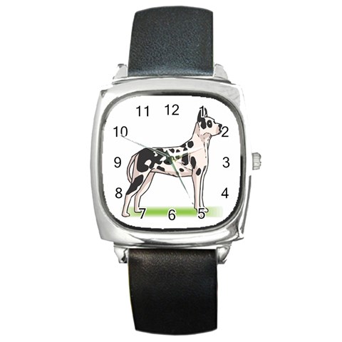 Great Dane Square Metal Watch from UrbanLoad.com Front