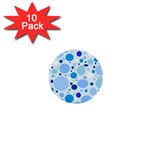 Bubbly Blues 1  Mini Button (10 pack)
