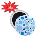Bubbly Blues 1.75  Button Magnet (10 pack)
