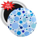 Bubbly Blues 3  Button Magnet (100 pack)