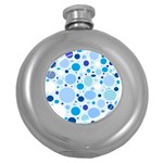 Bubbly Blues Hip Flask (Round)