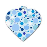 Bubbly Blues Dog Tag Heart (One Sided) 