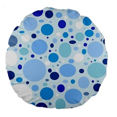 Bubbly Blues 18  Premium Round Cushion  from UrbanLoad.com Back
