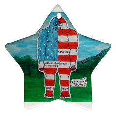 Painted Flag Big Foot Aust Star Ornament (Two Sides) from UrbanLoad.com Front