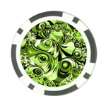 Retro Green Abstract Poker Chip