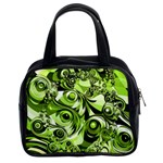 Retro Green Abstract Classic Handbag (Two Sides)