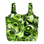 Retro Green Abstract Reusable Bag (L)