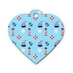 Sailing The Bay Dog Tag Heart (One Sided) 