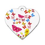Butterfly Beauty Dog Tag Heart (One Sided) 