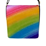 Acrylic Rainbow Flap Closure Messenger Bag (Large)