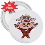 Father and Son 3  Button (10 pack)