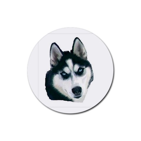 husky Rubber Round Coaster (4 pack) from UrbanLoad.com Front