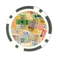 Retro Concert Tickets Poker Chip (10 Pack) from UrbanLoad.com Front