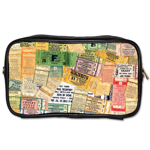 Retro Concert Tickets Travel Toiletry Bag (Two Sides) from UrbanLoad.com Front