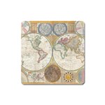 1794 World Map Magnet (Square)