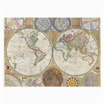 1794 World Map Glasses Cloth (Large, Two Sided)