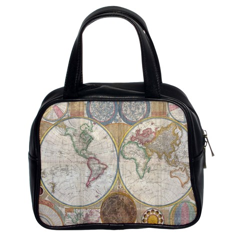1794 World Map Classic Handbag (Two Sides) from UrbanLoad.com Front