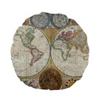 1794 World Map 15  Premium Round Cushion 
