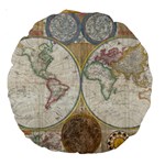 1794 World Map 18  Premium Round Cushion 